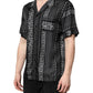 Dolce & Gabbana Black Silk Floral Print Short Sleeves Shirt