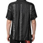 Dolce & Gabbana Black Silk Floral Print Short Sleeves Shirt