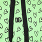 Dolce & Gabbana Green Cotton Logo Heart Print Hooded Sweater