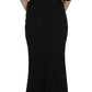 Dolce & Gabbana Black Floral Lace Long Bodycon Maxi Dress