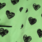 Dolce & Gabbana Green Heart Print Crew Neck Pullover Sweater