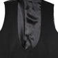 Dolce & Gabbana Black Wool Waistcoat Dress Formal Vest
