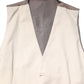Dolce & Gabbana Beige Gray Dress Men Formal Waistcoat Vest