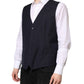Dolce & Gabbana Black Wool Waistcoat Dress Formal Vest