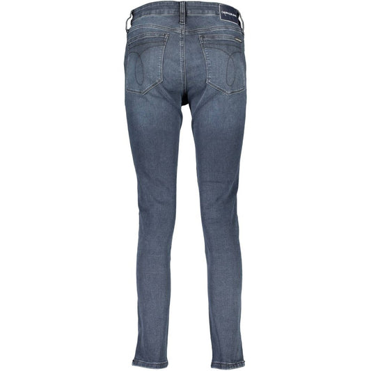 Calvin Klein Blu Cotton Women Skinny Jean