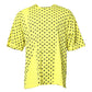 Dolce & Gabbana Yellow Cotton DG Heart Print Crew Neck T-shirt