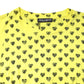 Dolce & Gabbana Yellow Cotton DG Heart Print Crew Neck T-shirt