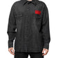 Dolce & Gabbana Gray Long Sleeves Button Down Denim Shirt
