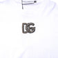 Dolce & Gabbana White Cotton DG Embroidery Crew Neck T-shirt