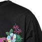 Dolce & Gabbana Black DG Floral Print Crew Neck T-shirt