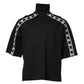 Dolce & Gabbana Black Cotton DG Print Turtleneck T-shirt