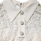 Dolce & Gabbana White Floral Lace Long Sleeves A-line Dress