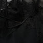 Dolce & Gabbana Black Lace Trim Nylon Tulle Sheath Midi Dress