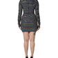 Dolce & Gabbana Black Embellished Nylon Bodycon Mini Dress