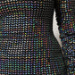 Dolce & Gabbana Black Embellished Nylon Bodycon Mini Dress