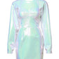 Dolce & Gabbana White Long Sleeves Bodycon Sheath Mini Dress