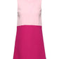 Dolce & Gabbana Pink Blue Wool Sleeveless Shift Mini Dress