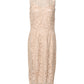 Dolce & Gabbana Beige Floral Lace Sleeveless Sheath Dress