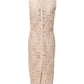 Dolce & Gabbana Beige Floral Lace Sleeveless Sheath Dress