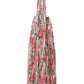 Dolce & Gabbana White Floral Silk Halter A-line Maxi Dress