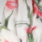 Dolce & Gabbana White Floral Silk Halter A-line Maxi Dress
