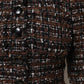Dolce & Gabbana Brown Tweed Short Sleeves A-line Mini Dress
