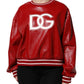 Dolce & Gabbana Red Wool DGLogo Embroidery Pullover Sweater