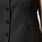 Dolce & Gabbana Black Striped Button Down Sleeveless Vest Top