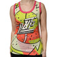 Dolce & Gabbana Multicolor Printed Crystal Embellishment Top