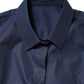 Dolce & Gabbana Blue Cotton Short Sleeves Button Down Top