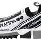Dolce & Gabbana White Black Slip On Sorrento Sneakers