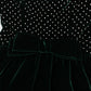 Dolce & Gabbana Green Velvet Crystal Long Maxi Dress