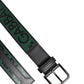 Dolce & Gabbana Green Black Polyester DG Logo Buckle Belt