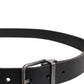 Dolce & Gabbana Black Classic Leather Metal Buckle Belt
