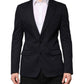 Dolce & Gabbana Dark Blue TAORMINA Cotton Blazer Suit Jacket