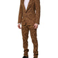 Dolce & Gabbana Brown Floral Jacquard SICILIA 2 Piece Suit