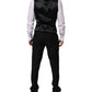 Dolce & Gabbana Black MARTINI Crystal Embellished 3 Pc Suit