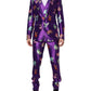 Dolce & Gabbana Purple Silk Animal Print 3 Piece Suit