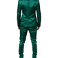 Dolce & Gabbana Green Silk 3 Piece Single Breasted Suit