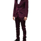 Dolce & Gabbana Dark Purple Silk 3Piece Single Breasted Suit