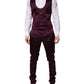 Dolce & Gabbana Dark Purple Silk 3Piece Single Breasted Suit