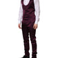 Dolce & Gabbana Dark Purple Silk 3Piece Single Breasted Suit