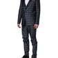 Dolce & Gabbana Blue MARTINI Star Jacquard 3 Piece Suit