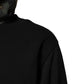 Dolce & Gabbana Black Camouflage Hooded Sweatshirt Sweater