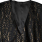 Dolce & Gabbana Black Lurex Dress Formal Men Waistcoat Vest
