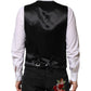Dolce & Gabbana Red Floral Brocade Formal Men Waistcoat Vest