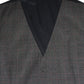 Dolce & Gabbana Gray Plaid Wool Formal Dress Waistcoat Vest
