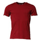 Dolce & Gabbana Red Cotton Short Sleeves Crew Neck T-shirt