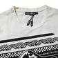 Dolce & Gabbana White Cotton Logo Bandana Print T-shirt