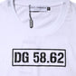 Dolce & Gabbana White Cotton Logo Print Crew Neck T-shirt
